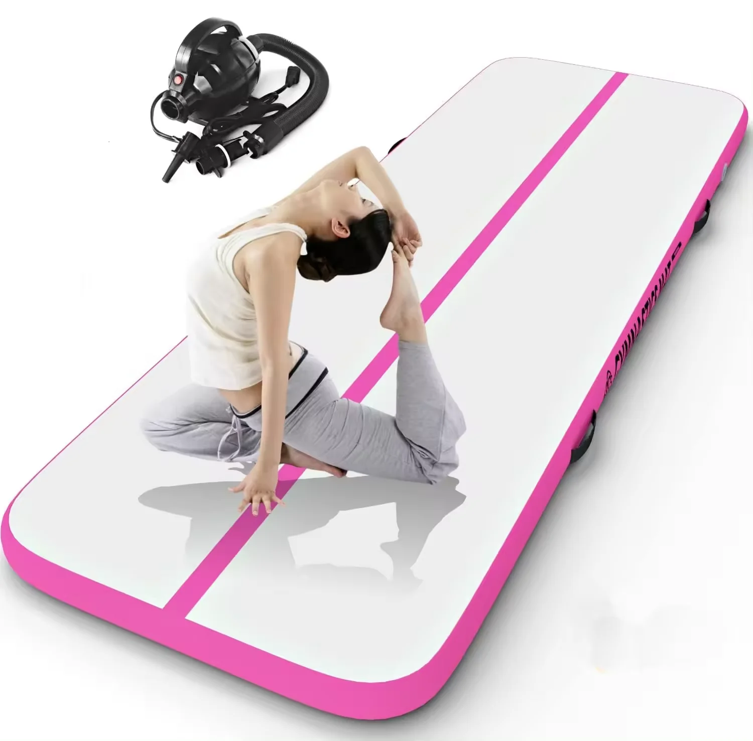 High Quality Inflatable Gymnastic Mat Yoga Mat with Electric Air Pump Customizable Color & Size
