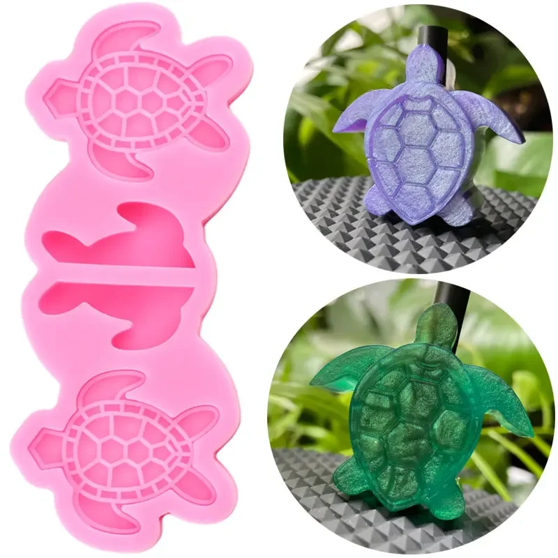 

Turtle Shape Straw Topper Silicone Mold Tortoise Keychain Epoxy Resin Molds Candy Chocolate Fondant Cake Decorating Tools