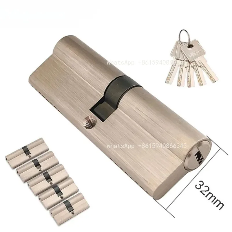 Anti Theft door lock Cylinder height 32mm length 50 55 60 65 70 75 80 95 100 110 120mm with 5 keys Lock Core for Interior Door