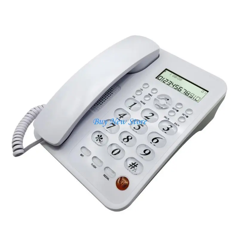 20CE Corded Landline Phone Big Button Landline Phones Fixed Telephone for Office Home