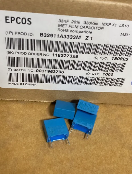 20pcs/lot original B32911A3333M 330VAC 0.033UF P:10mm film capacitor free shipping
