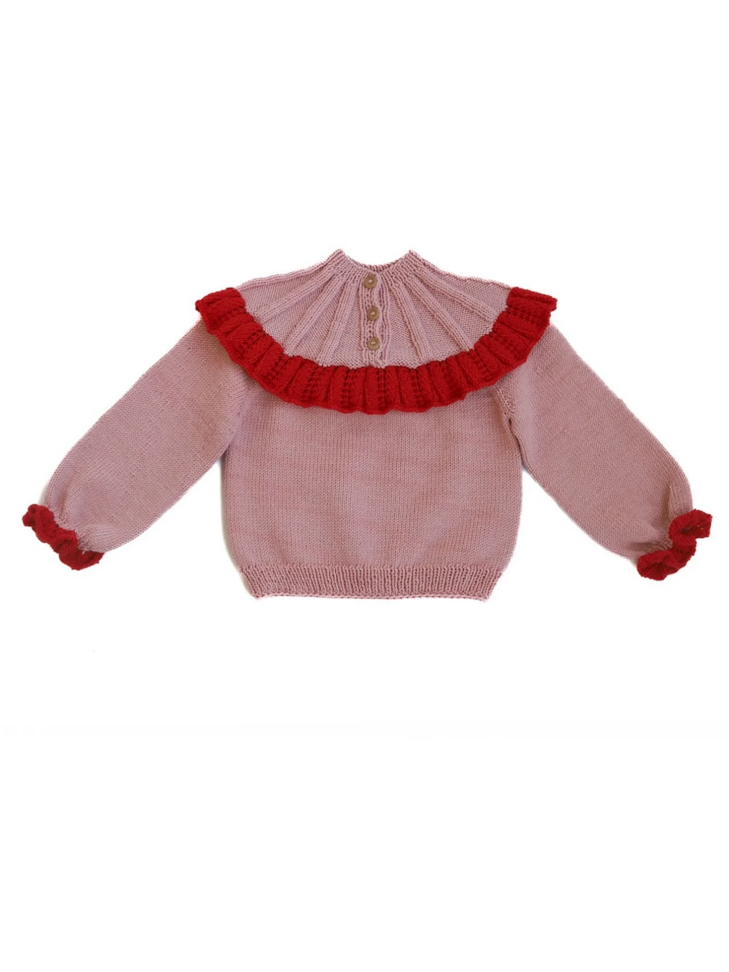 children's-knitted-sweater-diy-material-kit-handmade-needlework-yarn-overhead-design-dovine-lace-pattern-baby-knitting-kit