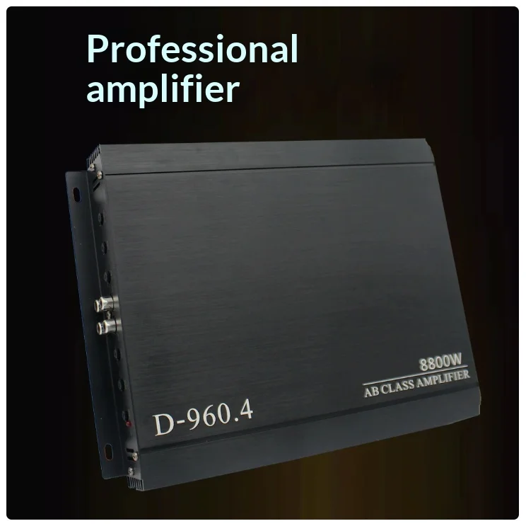 D-960.4 Car Amplifier 4-Channel 12V Car Power Amplifier Digital Stereo Surround Passive Subwoofer Audio Player Max 8800W