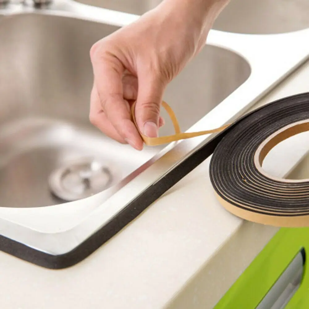 5m Self Adhesive Foam Tape Door Sealing Strip Double-sided Noise Insulation Anti-Collision Window Gap Draught Excluder