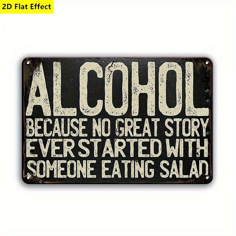 2D flat, vintage Metal plaque - 