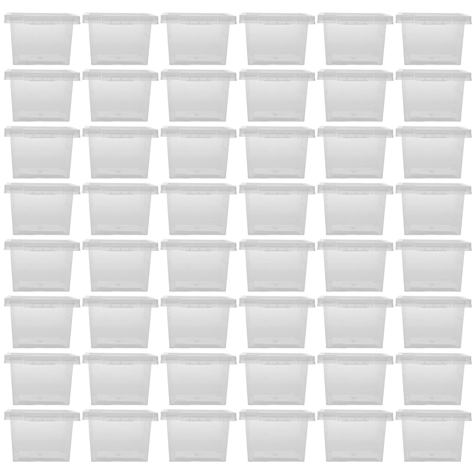 

100pcs Insect Feeding Box Transparent Reptile Breeding Container Lightweight Durable For Lizard Spider Cage Tank Pet Habitat
