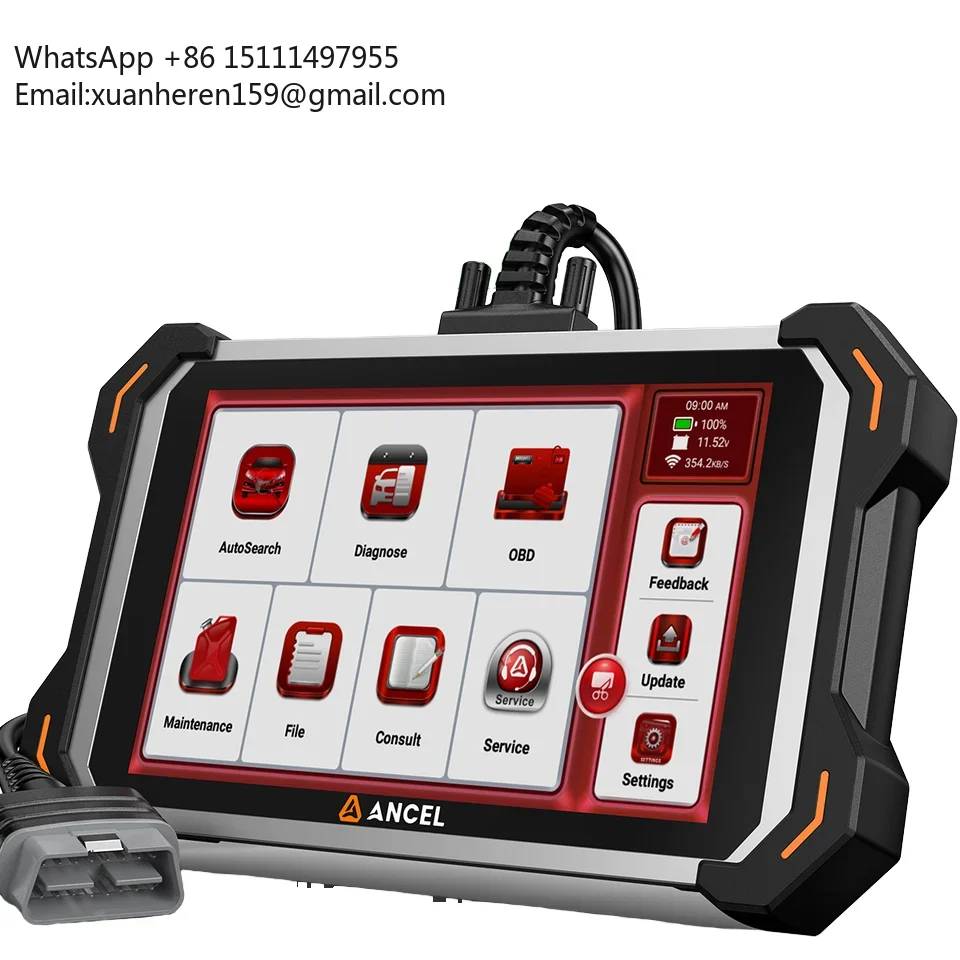 

ANCEL DS600 Elite Full System 34+ Reset Bi-directional TPMS ECU Injector Cording IMMO OBD2 Scanner Diagnostic Tool 1 Year