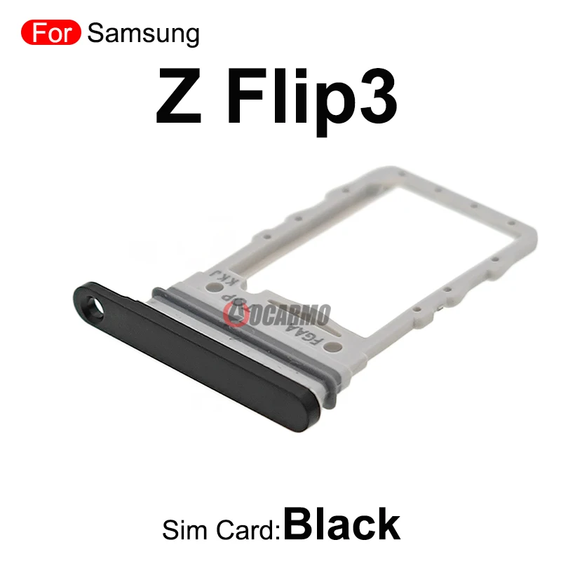 1 peças de reposição do entalhe do suporte do cartão sim da bandeja dos pces para samsung galaxy z flip3 f7110