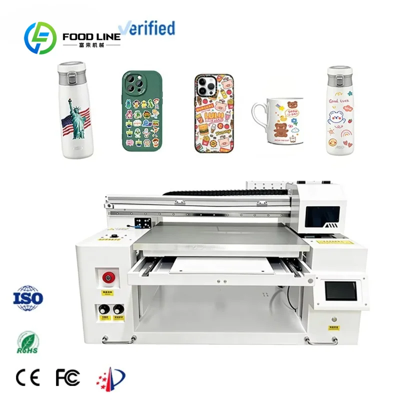 Customized 6050 Multi-function  UV Flatbed Printer for Small Batch Print on Phone Case Glass Tumbler Metal Logo Customize Gift