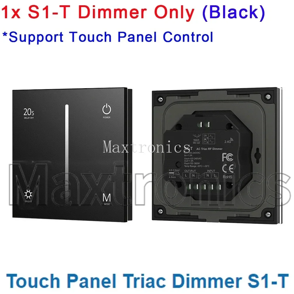 

TS-K WiFi /ZigBee Skydance AC Triac Rotary Panel Dimmer KS S1-T S1-K AC110/220V Incandescent Halogen Light Single Color LED Lamp