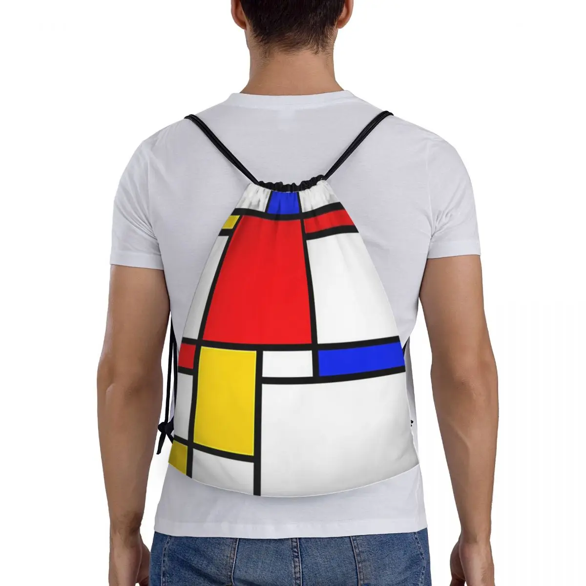 

Рюкзаки Mondrian, повседневные портативные сумки на шнурке, спортивная сумка, сумки для книг для мужчин и женщин, студентов