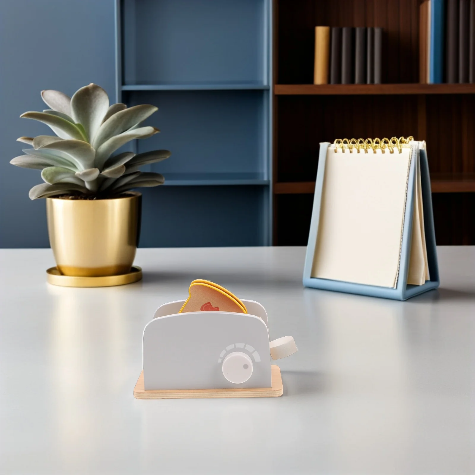 1 مجموعة محمصة خشبية التظاهر اللعب الإفطار اكسسوارات مونتيسوري المطبخ Playset صانع الخبز الصغير دمية المطبخ لعب الأدوار