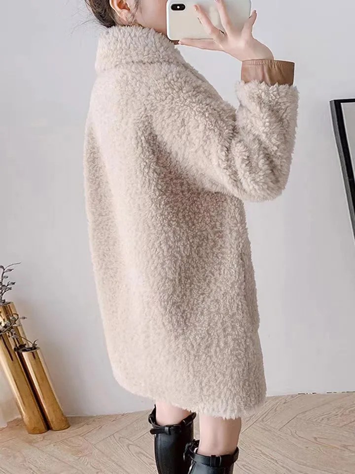 Women\'s Clothing Mid-Length Faux Fur Coat Winter New  0124