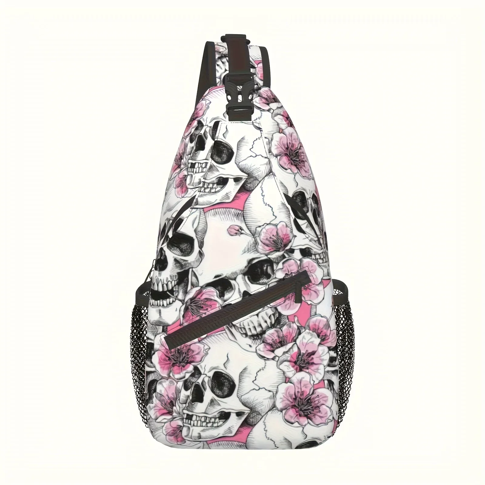 Custom Bag Custom 1 Men'S Skeleton Chest Bag, Multi-Functional Casual Crossbody Bag