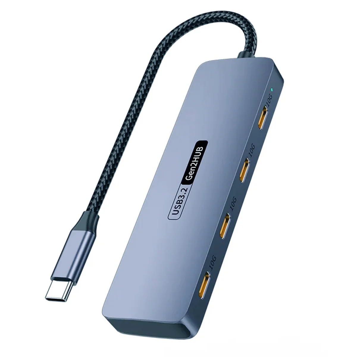 4 พอร์ต USB C HUB ความเร็วสูง 10Gbps USB C Splitter สําหรับแล็ปท็อปพีซีอุปกรณ์เสริมแท็บเล็ตโทรศัพท์ฮาร์ดไดรฟ์ USB Type-C 3.2 HUB