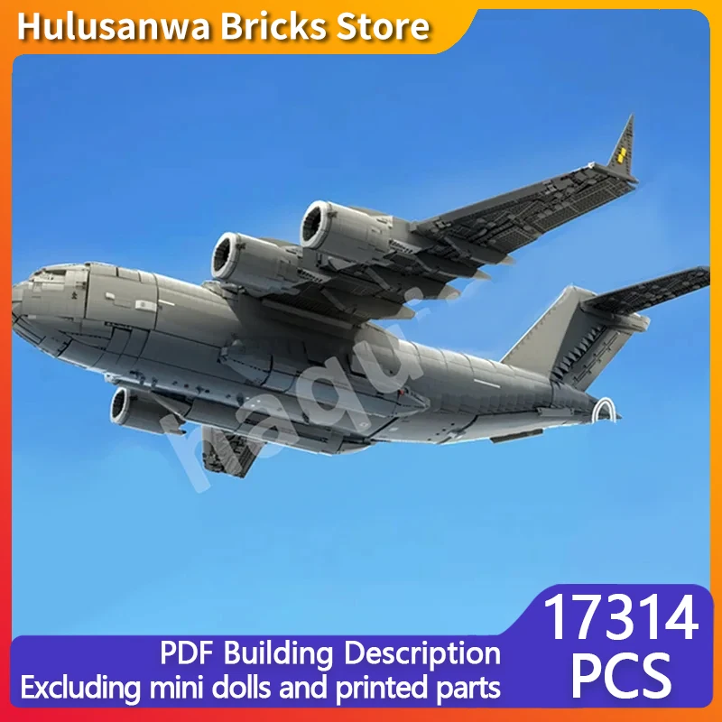 Military Aircraft Model MOC Building Bricks C-17 Globemaster III Modular Technology Gifts Holiday Assemble Children Toys Suit