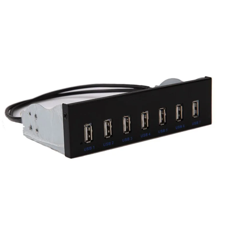 USB2.0 optical drive position front panel 5.25 inch 7 port HUB 9PIN to 6 port USB2.0 panel side plug