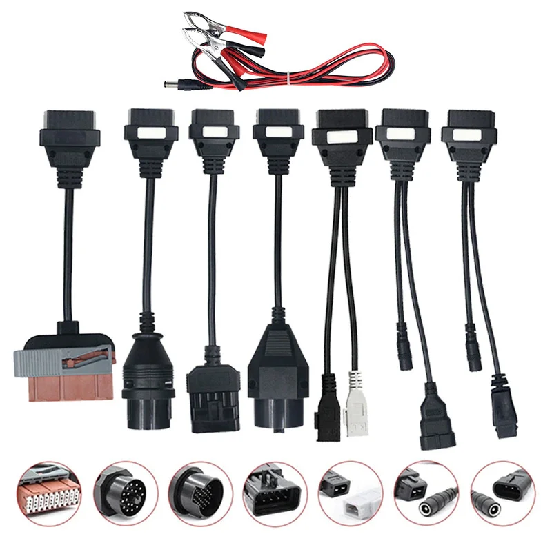 Hot Diagnostic Connector For TCS Pro Multidiag Pro+ Adapter OBD Full Set 8 PCS Car Cables With 30/20/38/3/2 Pin