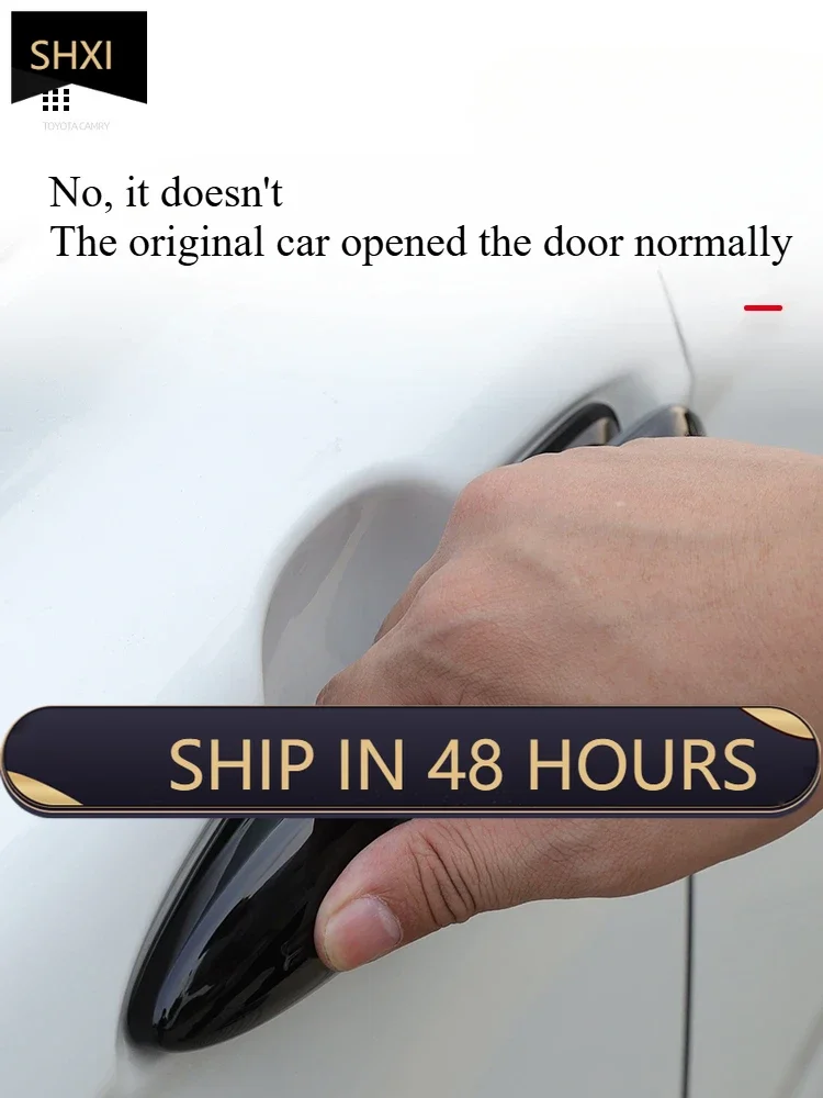 Good Quality New For Toyota 9th Gen Camry 24 25 4Pcs ABS Carbon Fiber Car Doors Handle Cover Sticker Exterior Trim Accessories P