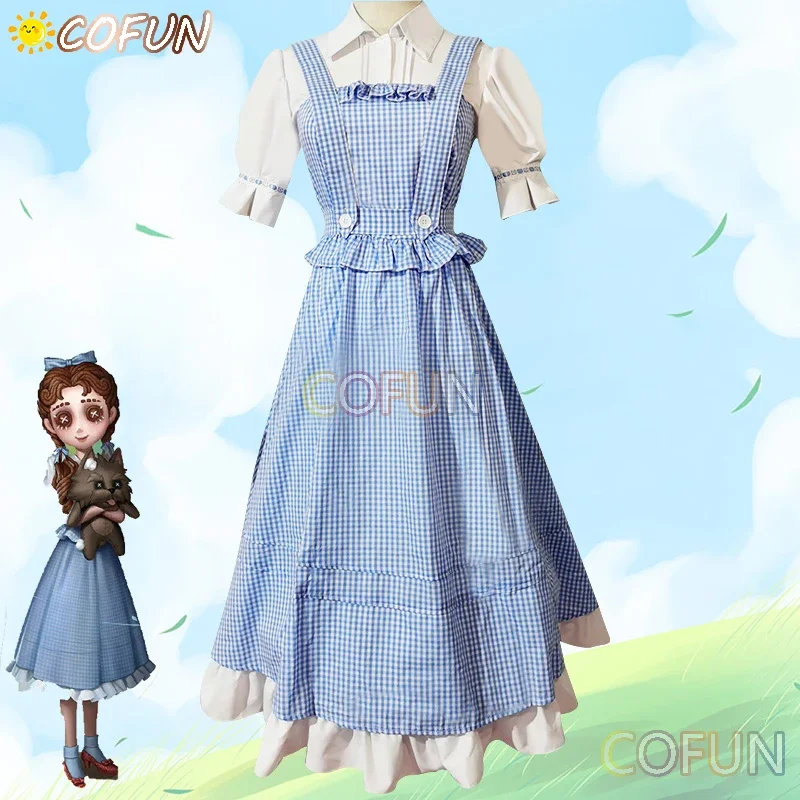 COFUN Dorothy Dress Game Identity V Little Girl Cosplay Costume Cute Picnic Suit Hallween Carnival Uniform Anime Clothing