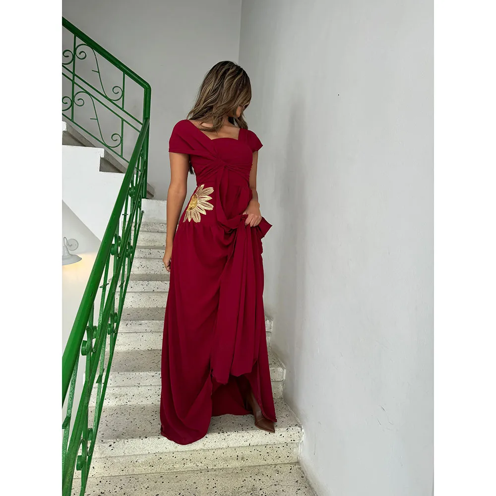 

Elegant Formal Evening Dress Off The Shoulder Mermaid Jersey Formal Gowns for Women 2025 Floor Length Prom Dresses Customized