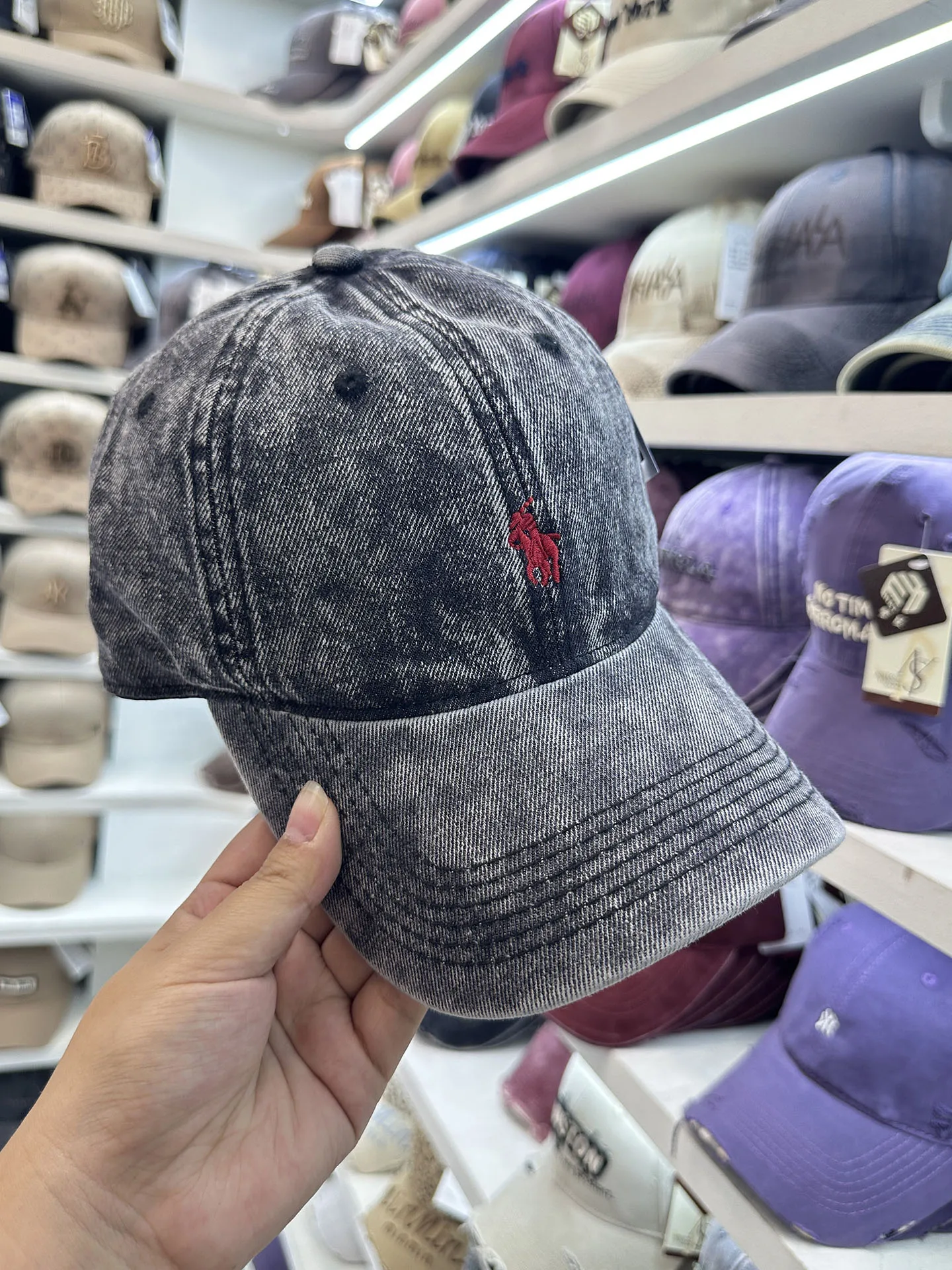 Hat Women's Four Seasons Denim Washed Old Soft Top Baseball Cap  The Same Peaked Caps Is Versatile and Shows A Small Face