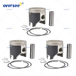 Oversee 3PCS 66V-11631-00 66E-11631-00 STD Piston Set for Yamaha Jet Ski Waverunner XLT1200 GP1200R 2 Cylinder Outboard Engine