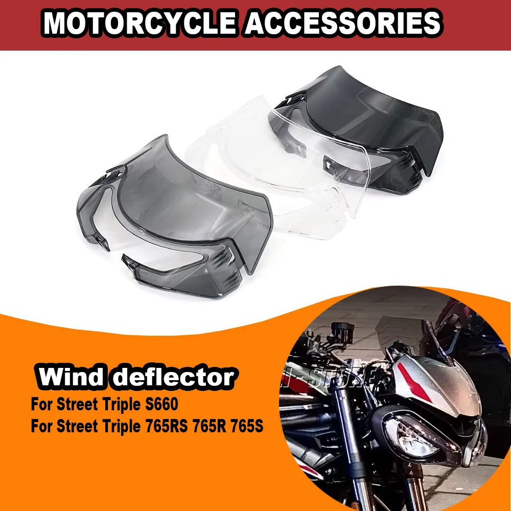 

For Street Triple S660 S 660 765 S RS R 765RS 765R 765S 2020 2021 2022 Motorcycle windshield windscreen wind deflector accessory