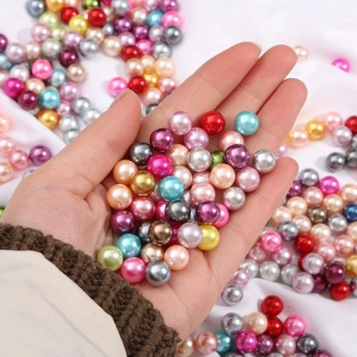 Multi Color Round No Hole Acrylic Imitation Pearl Beads Loose Bead For DIY Scrapbook Decoration Crafts Sewing 3/4/6/8/10mm