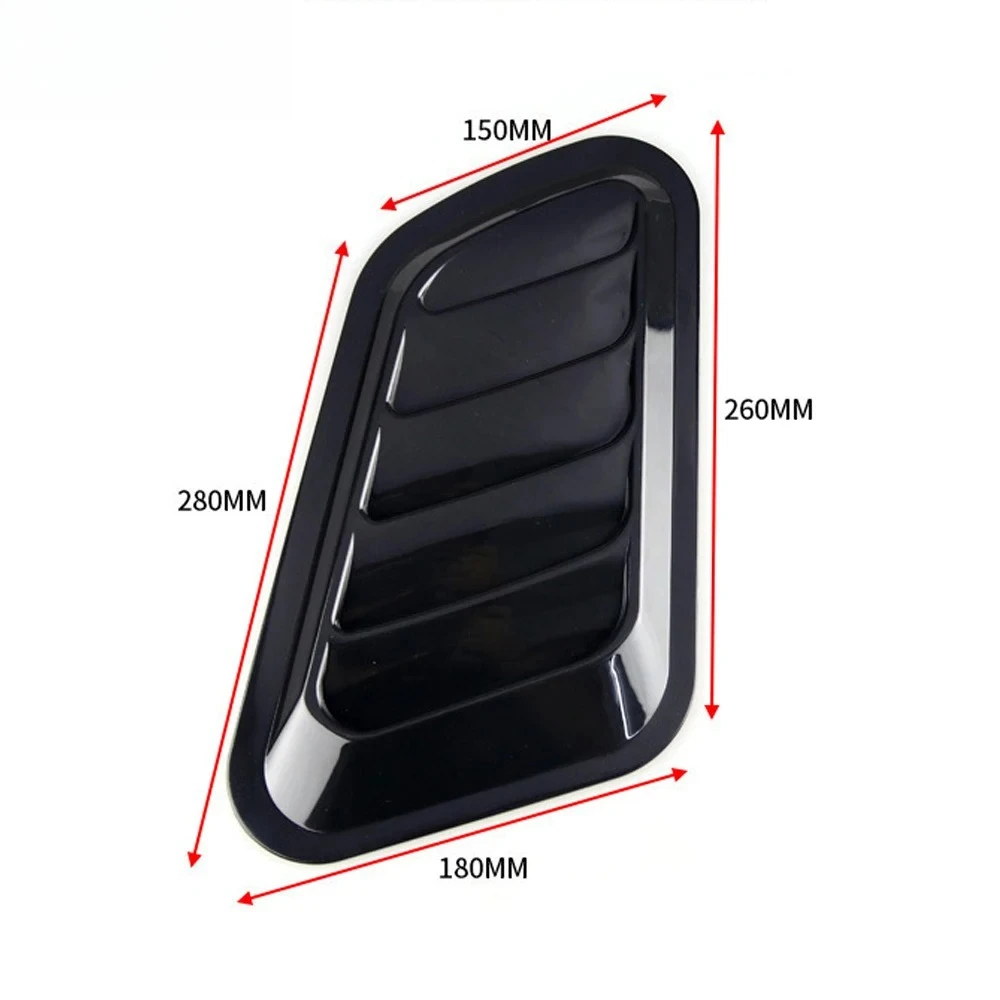 Universal de fibra de carbono para capó de coche, entrada de aire, ventilación de flujo rápido, embellecedor decorativo, estilo, 2 uds., decoración Exterior