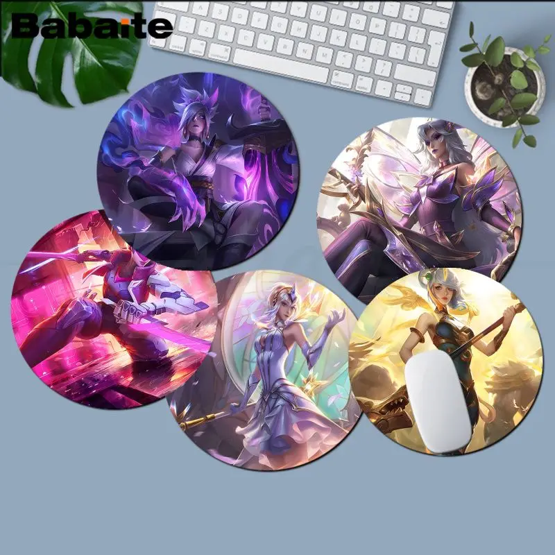 

Anime L-League of L-Legends Mousepad DIY Round Thickened Oversized Gaming Keyboard Table Mat Desk Set Accessories Desktop Mat