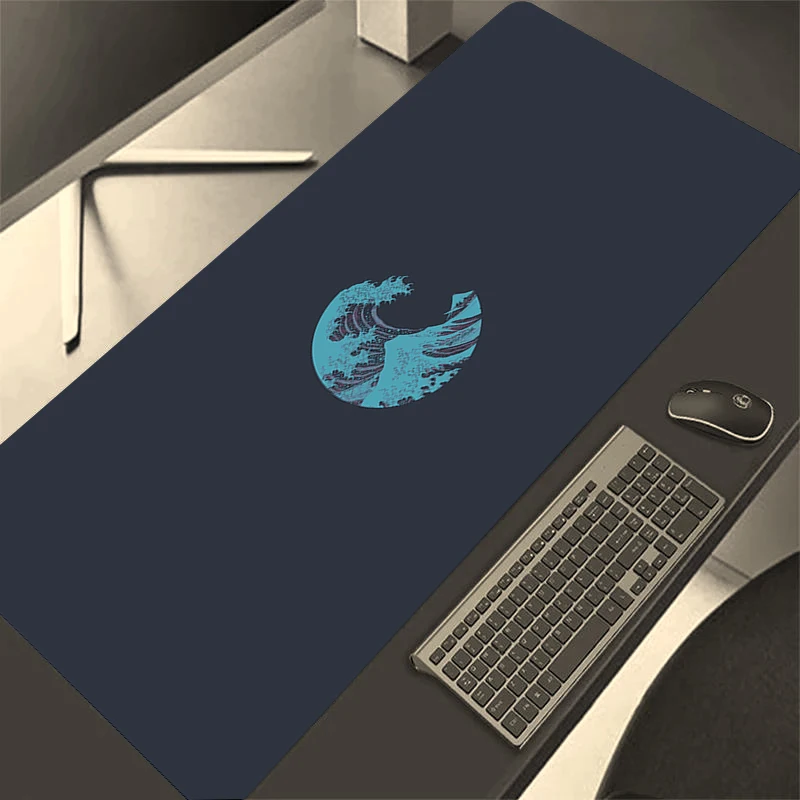 Mouse Pad Waterproof Large Gamer Mousepad Japan Great Wave Off Keyboard XXL Mouse Mat Pc Accessories Rubber Deskmat Table Mats