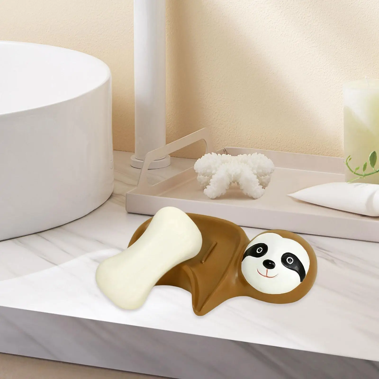 

Soap Dish Soap Saver Decorative Container Resin Self Draining Countertop Kitchen Bathroom Adorable Easy to Clean Holder