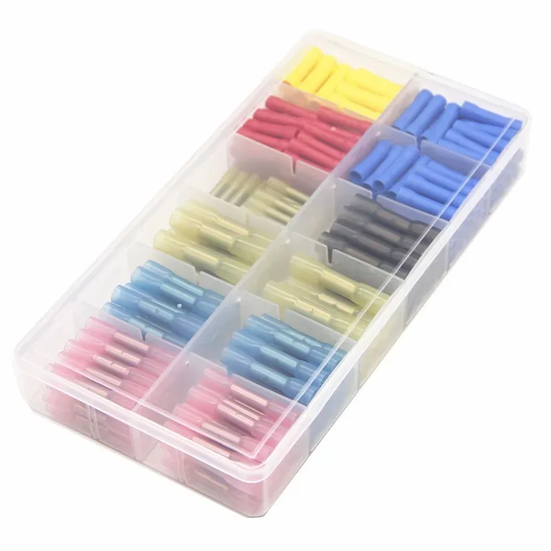240pcs Waterproof Heat Shrink Butt Connectors Box Electrical Wire Splice Cable Crimp Terminals Connectors Terminals Kit