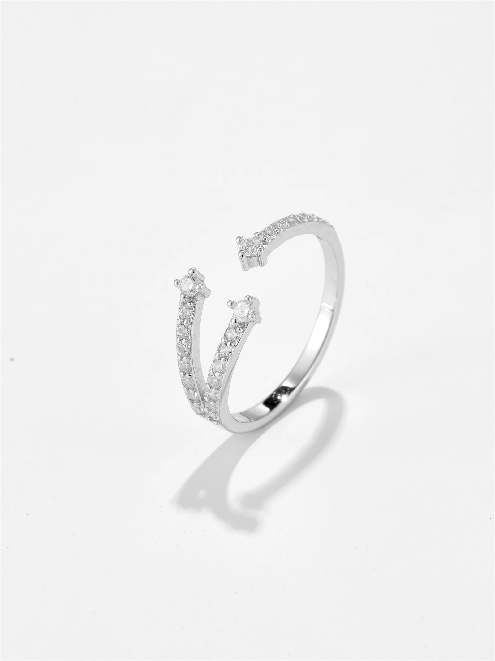 DPLAOPA 925 Sterling Silver Gold Open Zircon CZ Rings Women Rock Punk Classic Fine Jewelry Gift 2022 Wedding Jewels