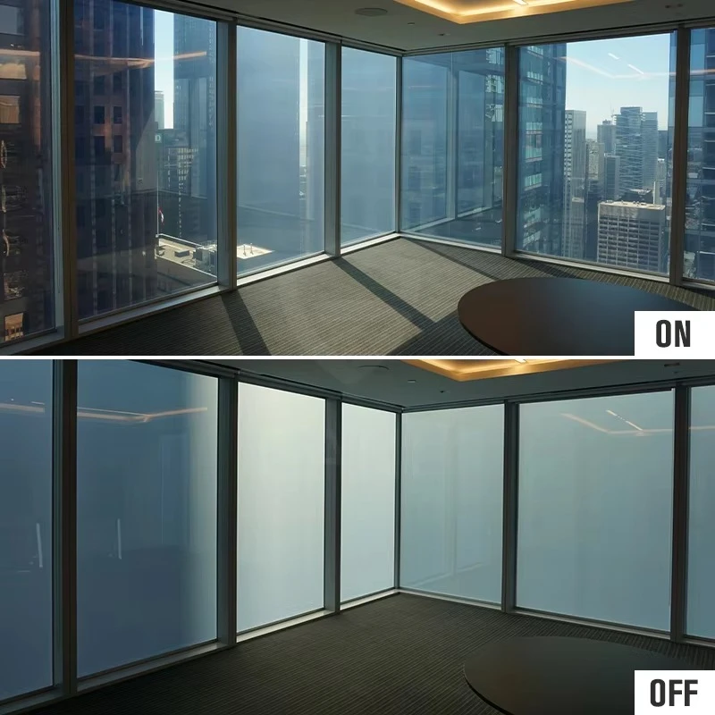 Popular Switchable PDLC Smart Electric Solid Dimming UV Block Tint Films Base in Roll Price for Building House Glass Windows