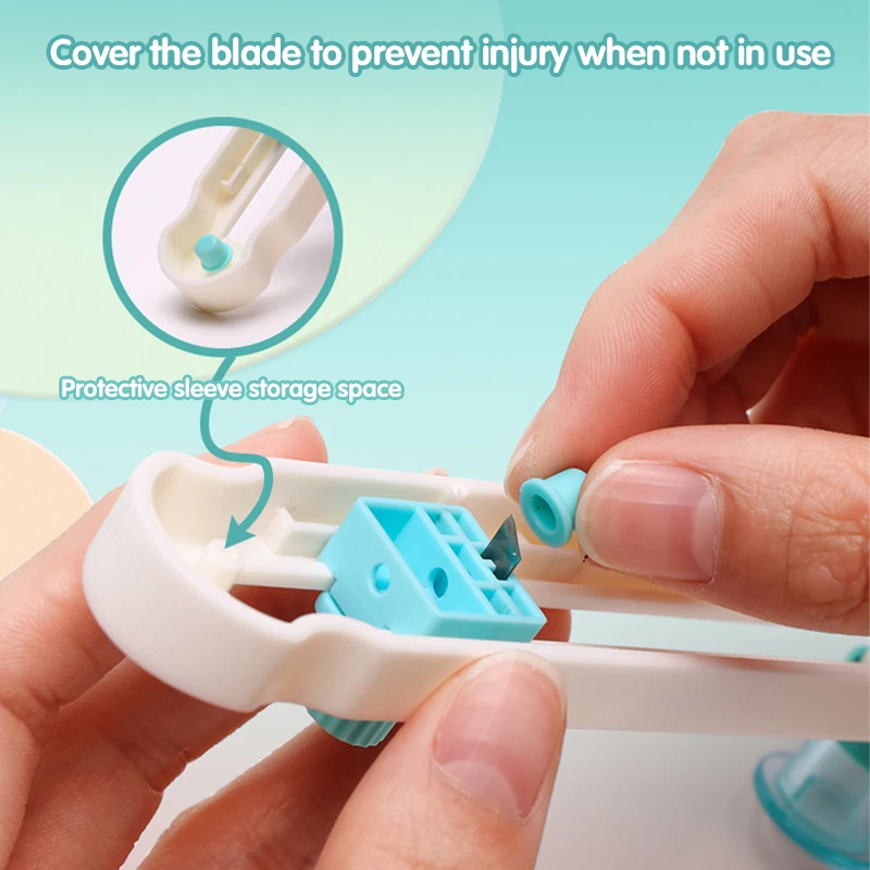 أداة قطع بوصلة دوارة يدوية صغيرة 360 درجة لسكرابوكينغ أداة قطع ورقية دائرية أداة قطع دائرية سكاكين مزخرفة