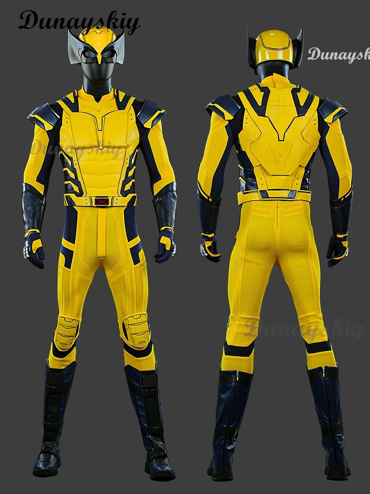 Costume de Cosplay Deadpool 3 Wolverine pour Homme, Ensemble Complet Zentai, Chaussures Bosysuit, Fait à la Main, Tenue d'Halloween, Nouvelle Collection