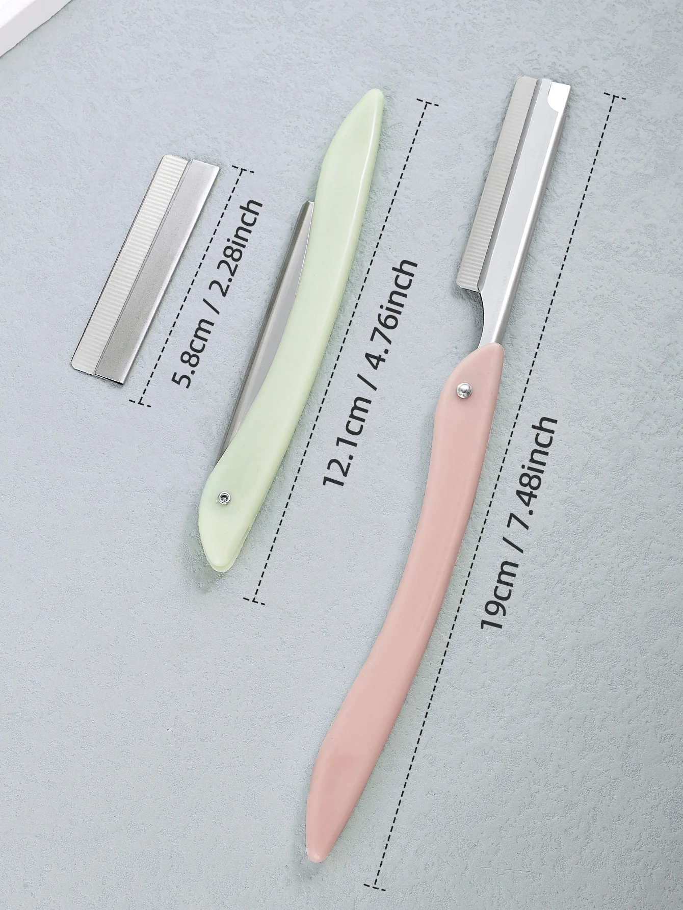 2er-Pack Rasiermesser Augenbrauen-Trimmer, Edelstahl-Haartrimmer, Professioneller Gesichts-Augenbrauenrasierer, nur für Männer und Frauen. – Detail 11