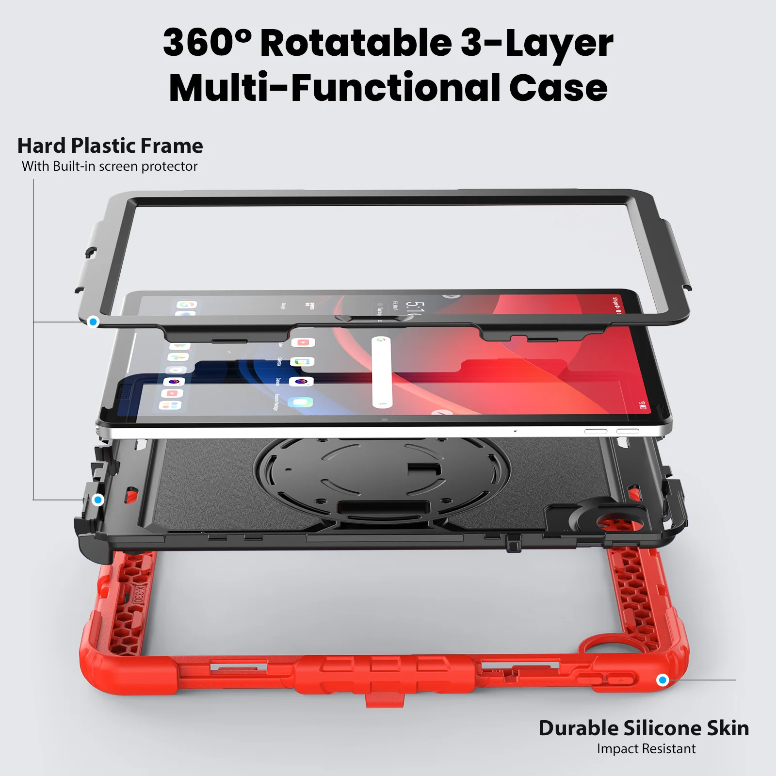 Stand Fall Universal Für Lenovo Idea Tab M11 K11 Xiaoxin Pad 11 2025 2024 TB336FU 335FC 330FU 331FC Abdeckung mit Screen Protector