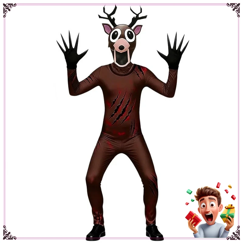 حار 99 ليال في الغابة الغزلان زي البومة تأثيري الزي هالوين زي للطفل كابوس الرنة هدية الكريسماس