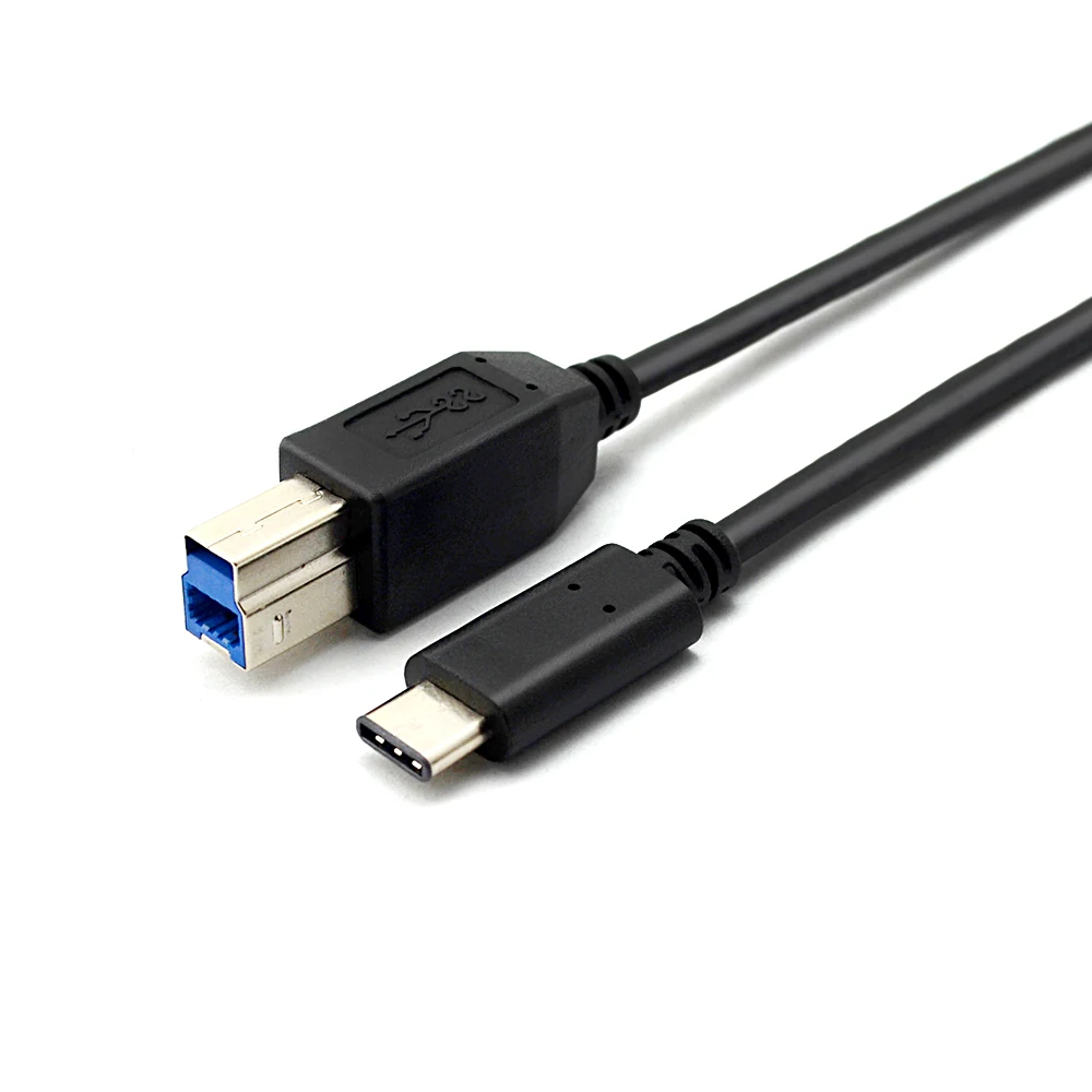 USB C 타입에서 USB B 3.0 케이블, 2m 데이터 프린터 USB 케이블, 맥 프로 델 휴대폰 및 HP 프린터 하드 디스크용, 1m, 3ft