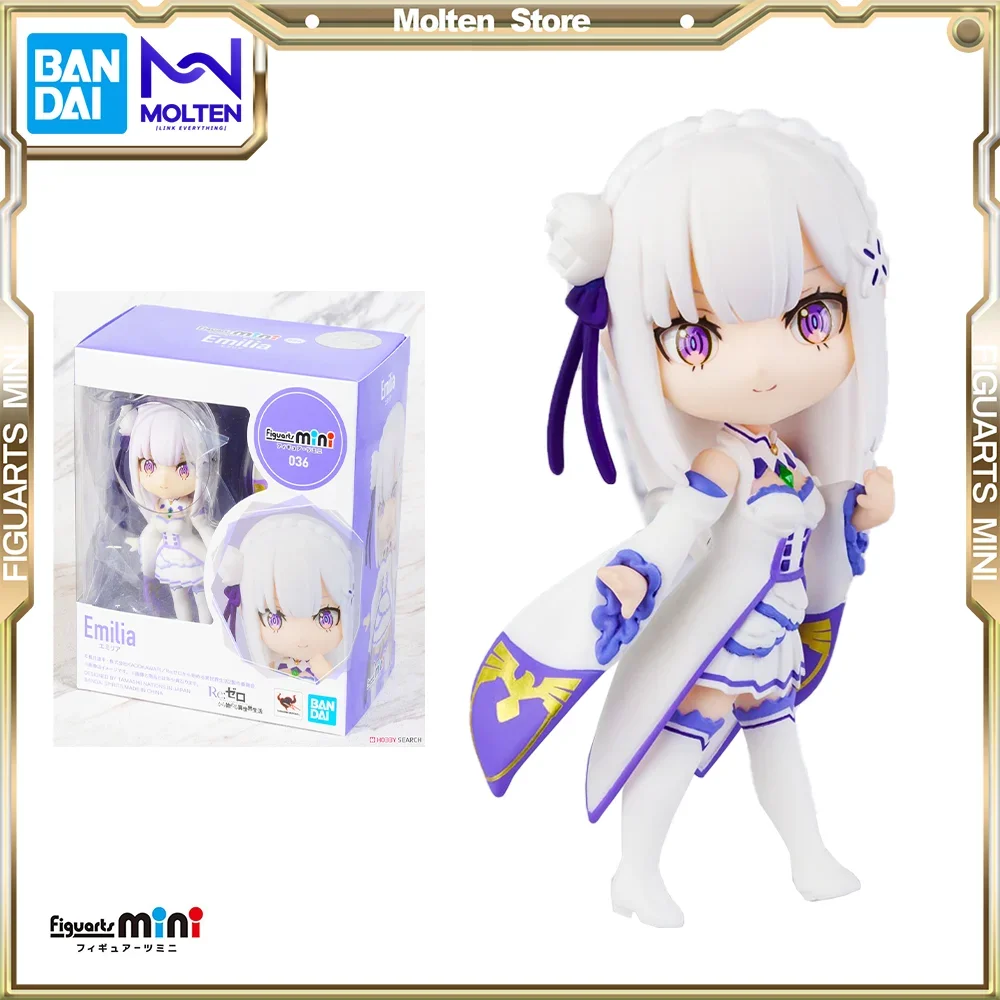 

BANDAI Figuarts Mini Emilia Re:Zero Starting Life in Another World Anime Action Figure PVC Figure Complete Collection ram rem