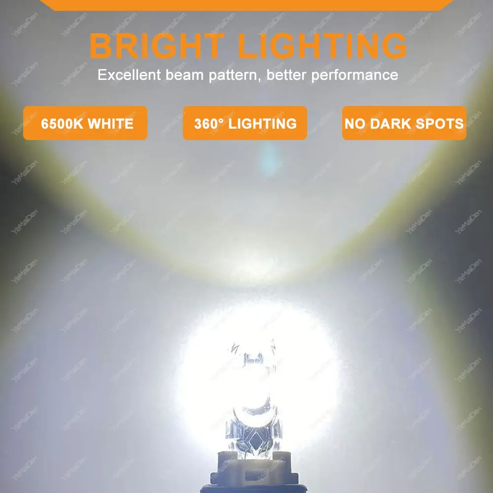 2/4/10/20 قطعة فلاش ستروب T10 W5W LED Bulb12V 2835-5SMD 6500K الأبيض سيارة الداخلية قبة خريطة الجذع لوحة ترخيص إسفين أضواء جانبية #6