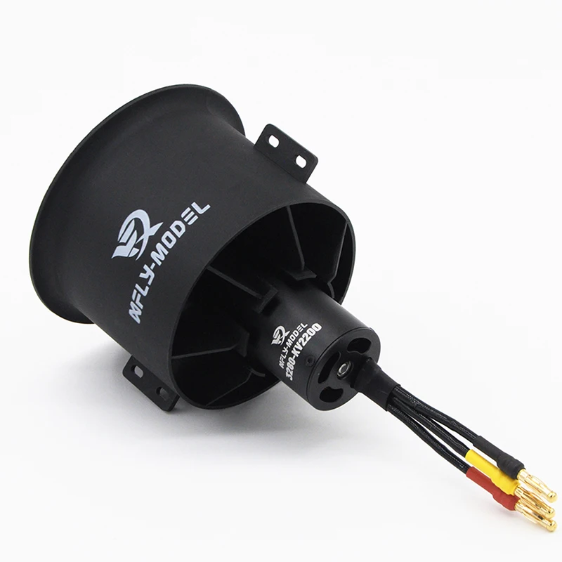 Xfly 80mm EDF 12 Blades Ducted Fan with 3280 RC Brushless Moto KV2200 Thrust 3400g And 120A ESC for 6S Jet Airplane Aircraft