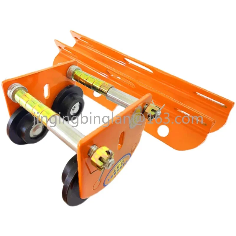 Mini Electric Hoist, Hand Propelled Sports Car Household Crane  Monorail Trolley I-beam Pulley Traveling Block