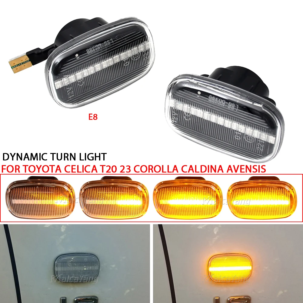Luz de giro dinámica, marcador lateral para Toyota Celica T20 T23 Corolla Camry Caldina Avensis Starlet Prius Fielder Verso Celina