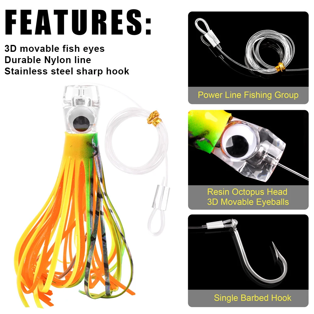 Señuelos de trolling – Pulpos artificiales para pesca en alta mar - imagen 2