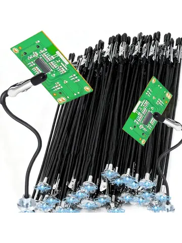 Soldering Third Hand with Strong Magnetic Base, Flexible Arms PCB Holder for Electronics Repair – Alligator Clip Welding Tool