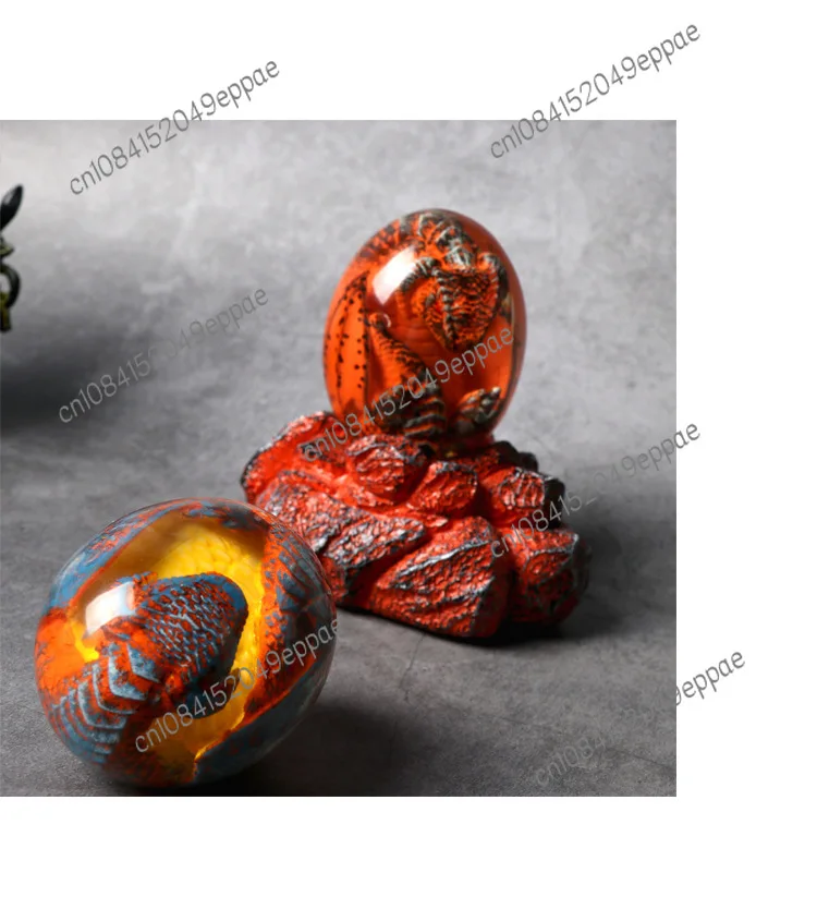 Lava Dinosaur Egg Peripheral Souvenir Luminous Dragon Egg Desktop Decoration Christmas Small Gift